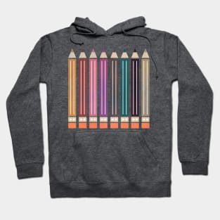 Row Of Colourful Pencils Hoodie